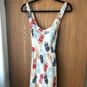 Pineapple Red White and Blue Dress